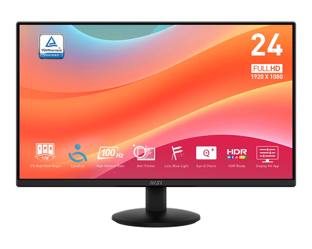 MSI PRO MP242L 23.8-Inch FHD Office Monitor - 1920 x 1080 IPS Panel - 100Hz Refresh Rate