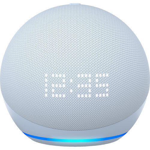 Amazon Echo Dot with Clock - Glacier White (5th Generation)
