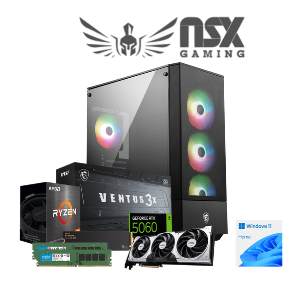 NSX Gaming PC (AMD Ryzen 5 5600X 3.8 GHz, NVIDIA RTX 5060, 1TB NSX Gaming PC (AMD Ryzen 5 5600X 3.8 GHz, NVIDIA RTX 5060, 1TB
