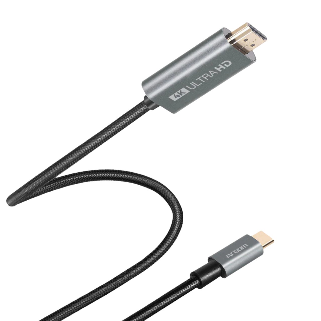 Argom 1.8m/6ft 4K 30Hz Cable Type-C To HDMI Nylon Braided Cable (ARG-CB-0091)