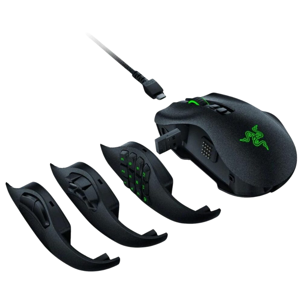 Razer Naga Pro Optical Gaming Mouse with Interchangeable Side Plates