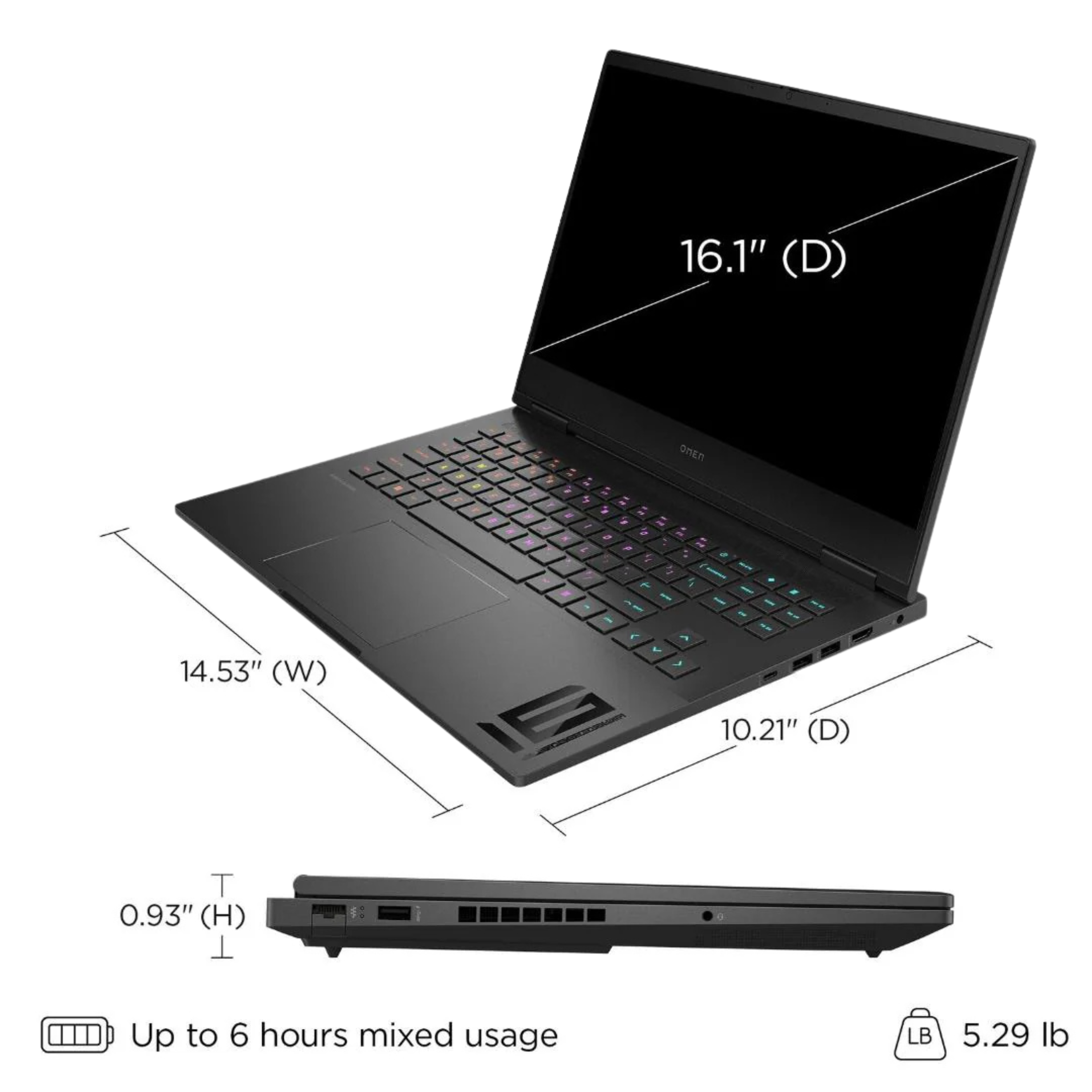 HP Omen 16.1" Gaming Laptop - Intel Core i9, NVIDIA GeForce RTX 4060, 16GB DDR5, 1TB M.2 NVMe SSD, Windows 11 Home