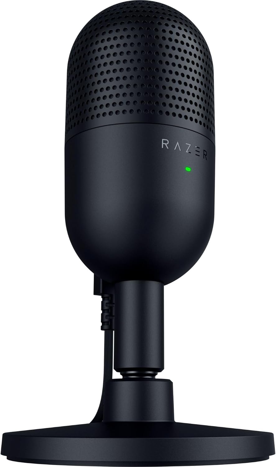 Razer Seiren V3 Mini USB Microphone: Condenser Mic - Supercardioid Pickup Pattern - Tap-to-Mute Sensor with LED Indicator - Shock Absorber - Ultra Compact - PC, Discord, OBS Studio, XSplit