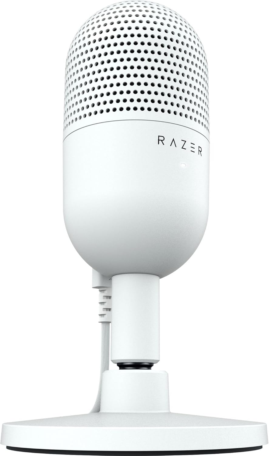 Razer Seiren V3 Mini USB Microphone: Condenser Mic - Supercardioid Pickup Pattern - Tap-to-Mute Sensor with LED Indicator - Shock Absorber - Ultra Compact - PC, Discord, OBS Studio, XSplit