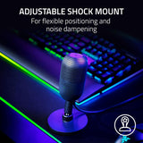 Razer Seiren V3 Mini USB Microphone: Condenser Mic - Supercardioid Pickup Pattern - Tap-to-Mute Sensor with LED Indicator - Shock Absorber - Ultra Compact - PC, Discord, OBS Studio, XSplit