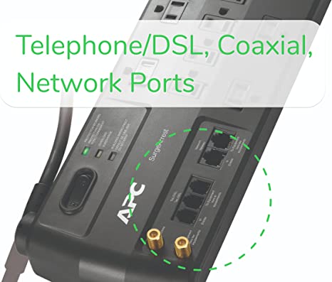 APC SurgeArrest 11 Output Connector Surge Protector (P11VNT3)