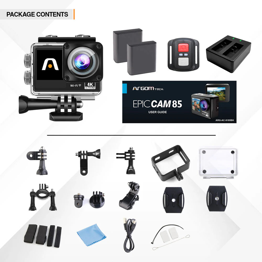 Argom Epic 85 - 4K Ultra HD Action Camera + Remote Control