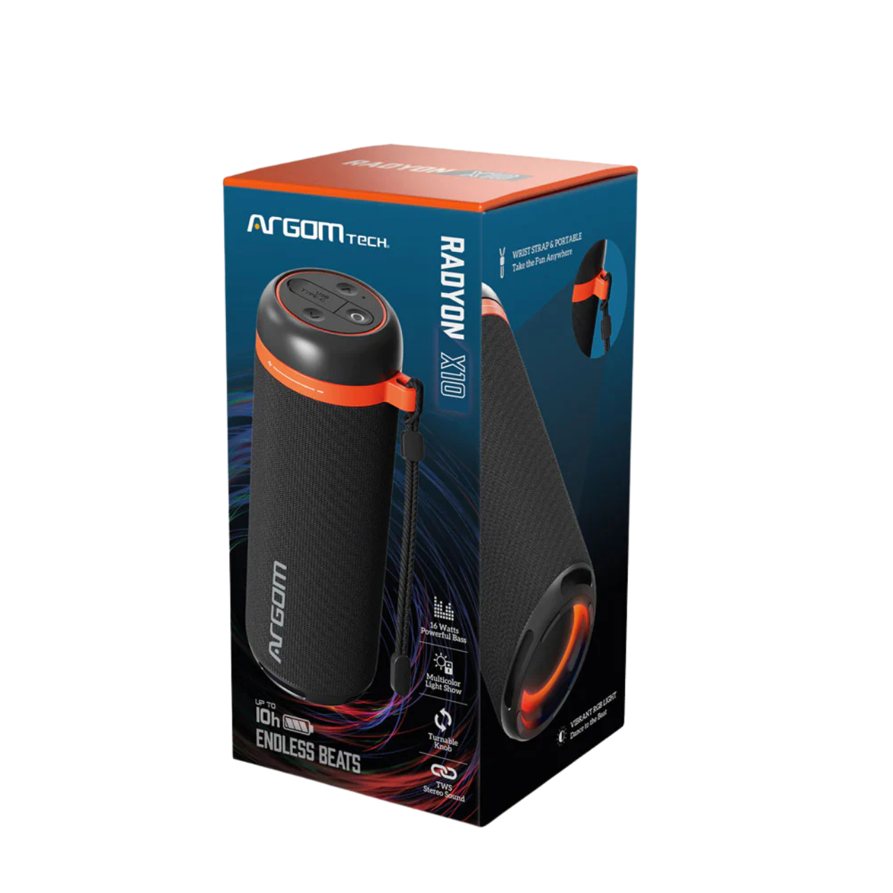 Argom Radyon X10 Premium Wireless BT Speaker (ARG-SP-3009BK)
