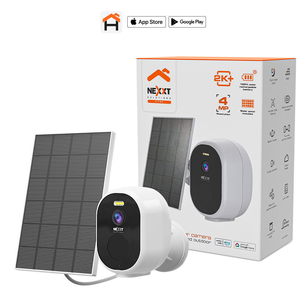Nexxt Smart Wi-Fi Solar Camera - Indoor and Outdoor(NHC-OF20S)