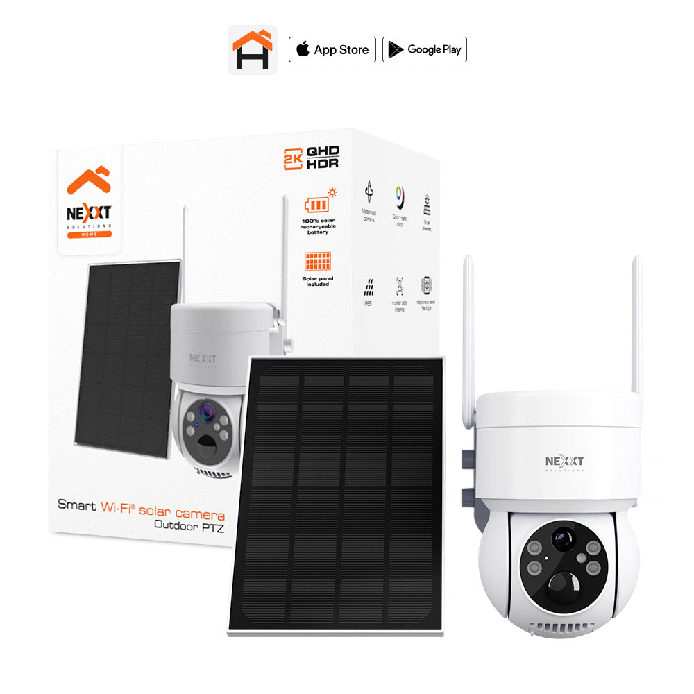 Nexxt Smart Wi-Fi Solar Camera - Outdoor PTZ (NHC-OP20S)