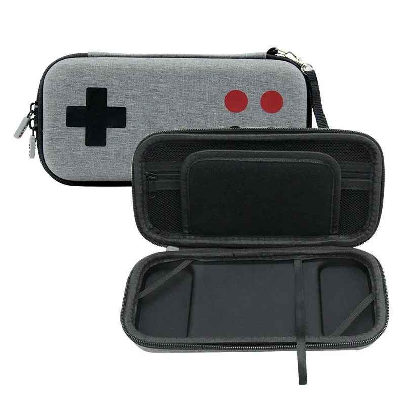 Nintendo Switch Lite Gray Arcade Pattern Handbag with Wristband