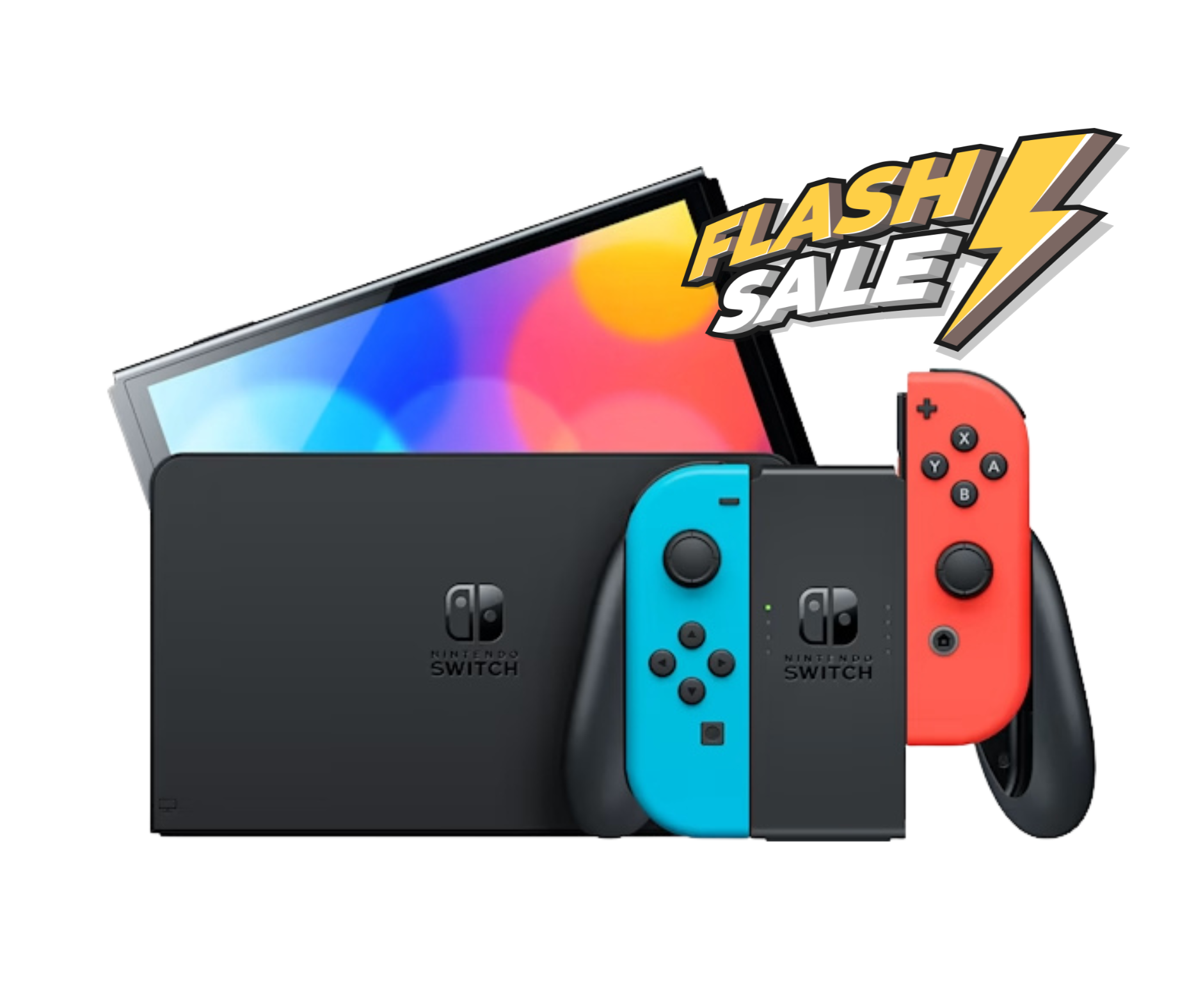Nintendo Switch - OLED Model (Neon Red & Blue)