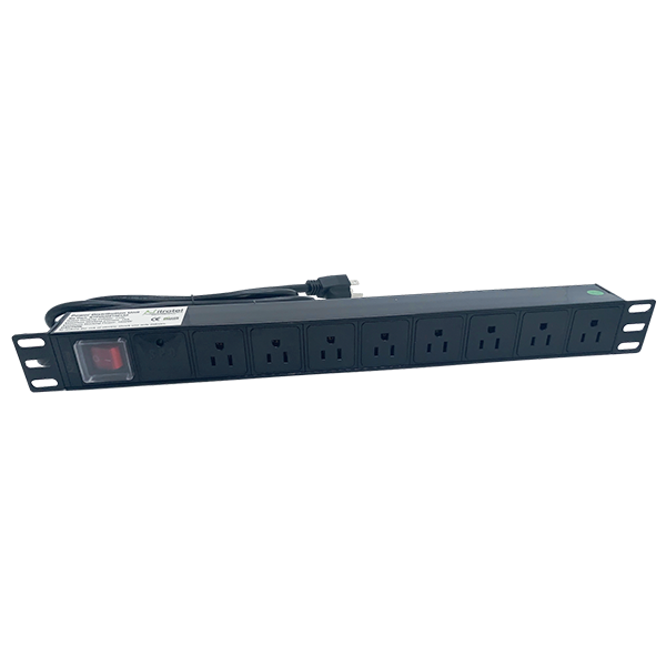 Nitrotel 8-Outlets 19" Horizonthal 1U Mouting 15A Power Distribution Unit (NTPDU081501A2)