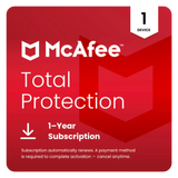 McAfee 1 Year Total Protection Antivirus Software (1-Device)