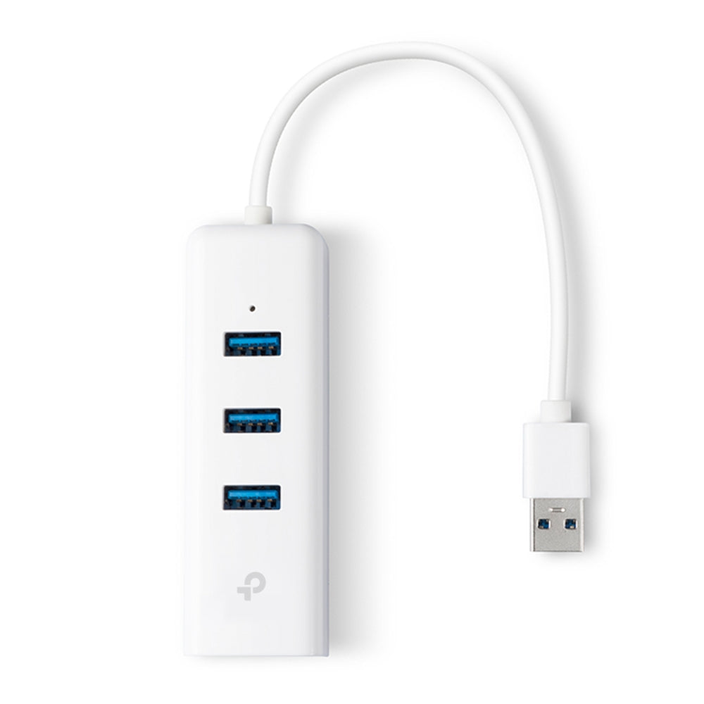 USB USB 3.0 3-Port Hub & Gigabit Ethernet Adapter 2 in 1 USB Adapter (UE330)