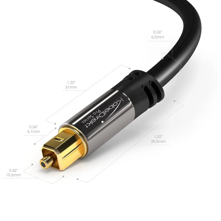 KabelDirekt 6ft TOSLINK Optical Audio Cable