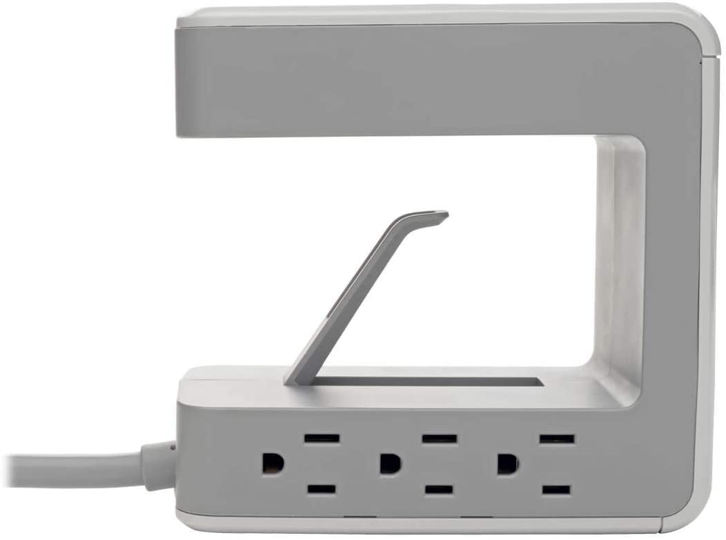 Tripp Lite Surge Protector Desk Clamp 6-Outlet 2 USB-A; 1 USB-C 8ft Cord