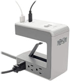 Tripp Lite Surge Protector Desk Clamp 6-Outlet 2 USB-A; 1 USB-C 8ft Cord