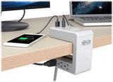 Tripp Lite Surge Protector Desk Clamp 6-Outlet 2 USB-A; 1 USB-C 8ft Cord