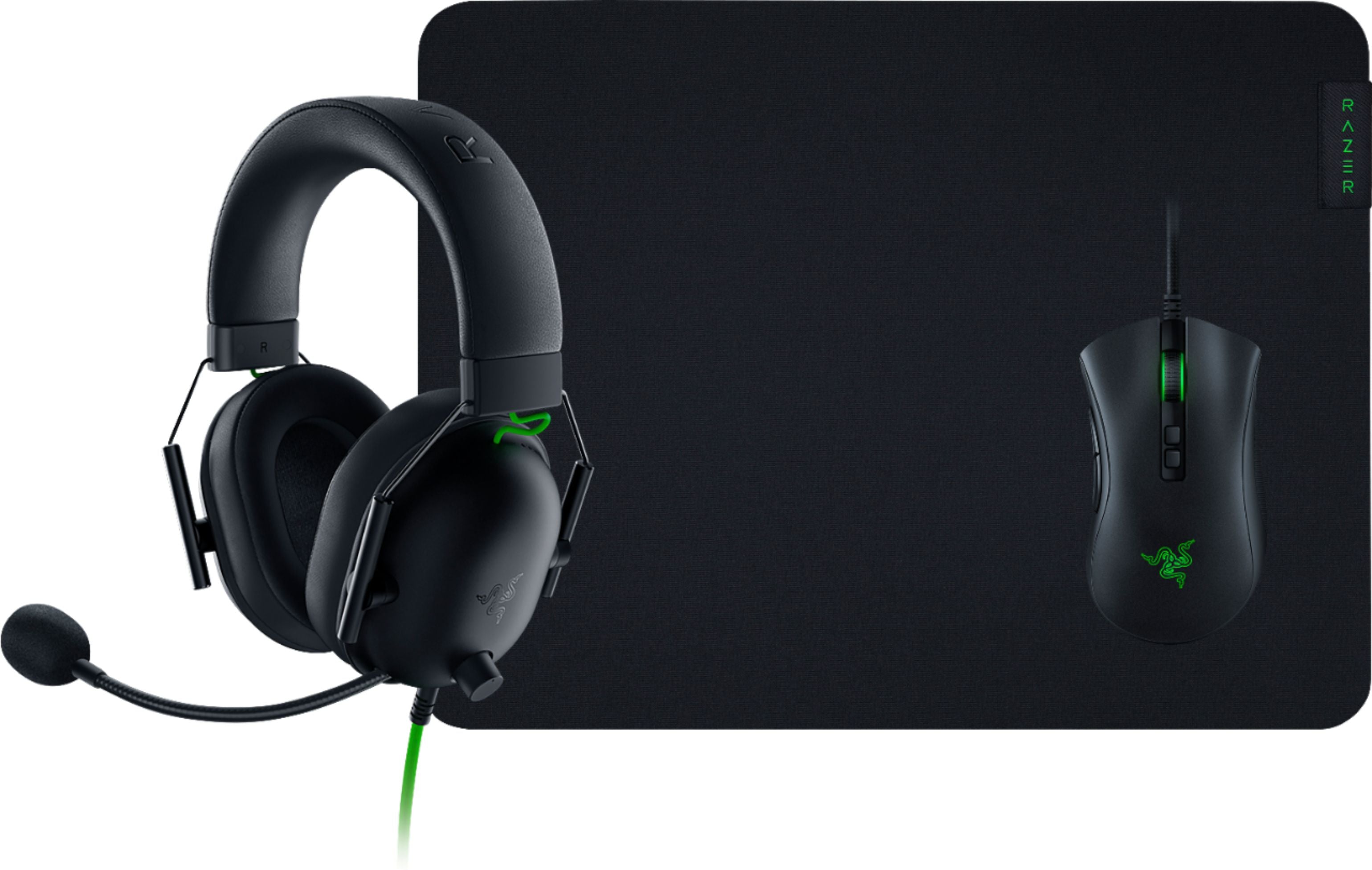 Razer Battle Bundle- Blackshark v2 Headset + DeathAdder V2 Mouse +  Gigantus Mousepad