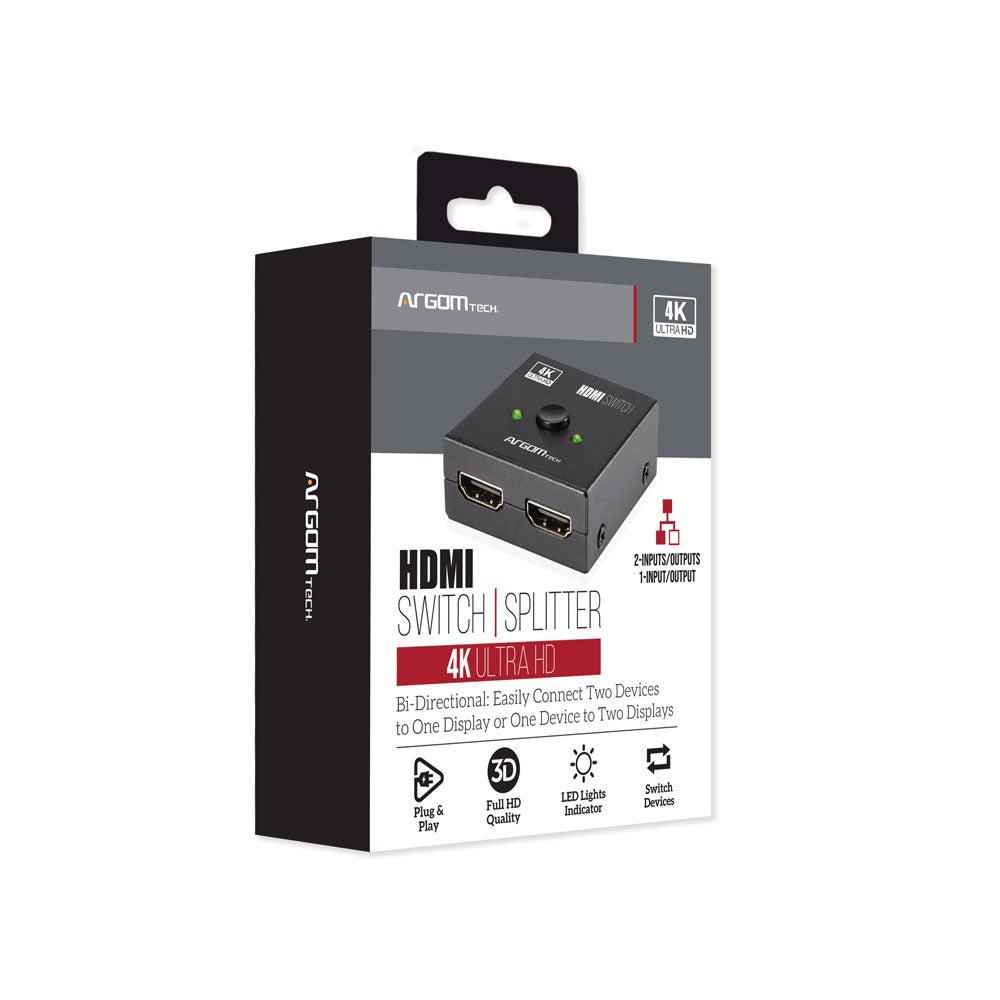 Argom 2-in-1 Bi-Directional HDMI Splitter and Switch (ARG-AV-5120)