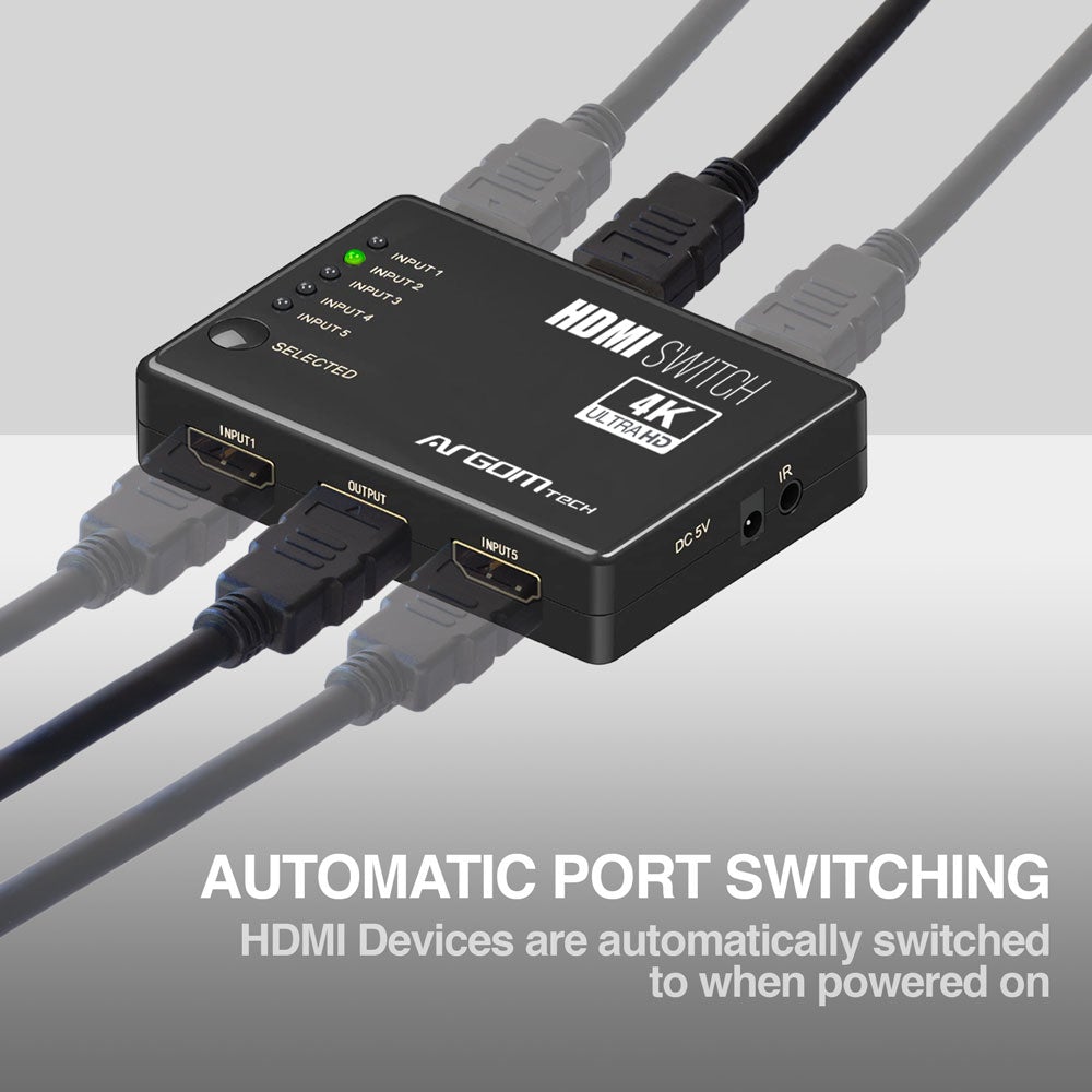 Argom 5-Port HDMI Switch (ARG-AV-5125)
