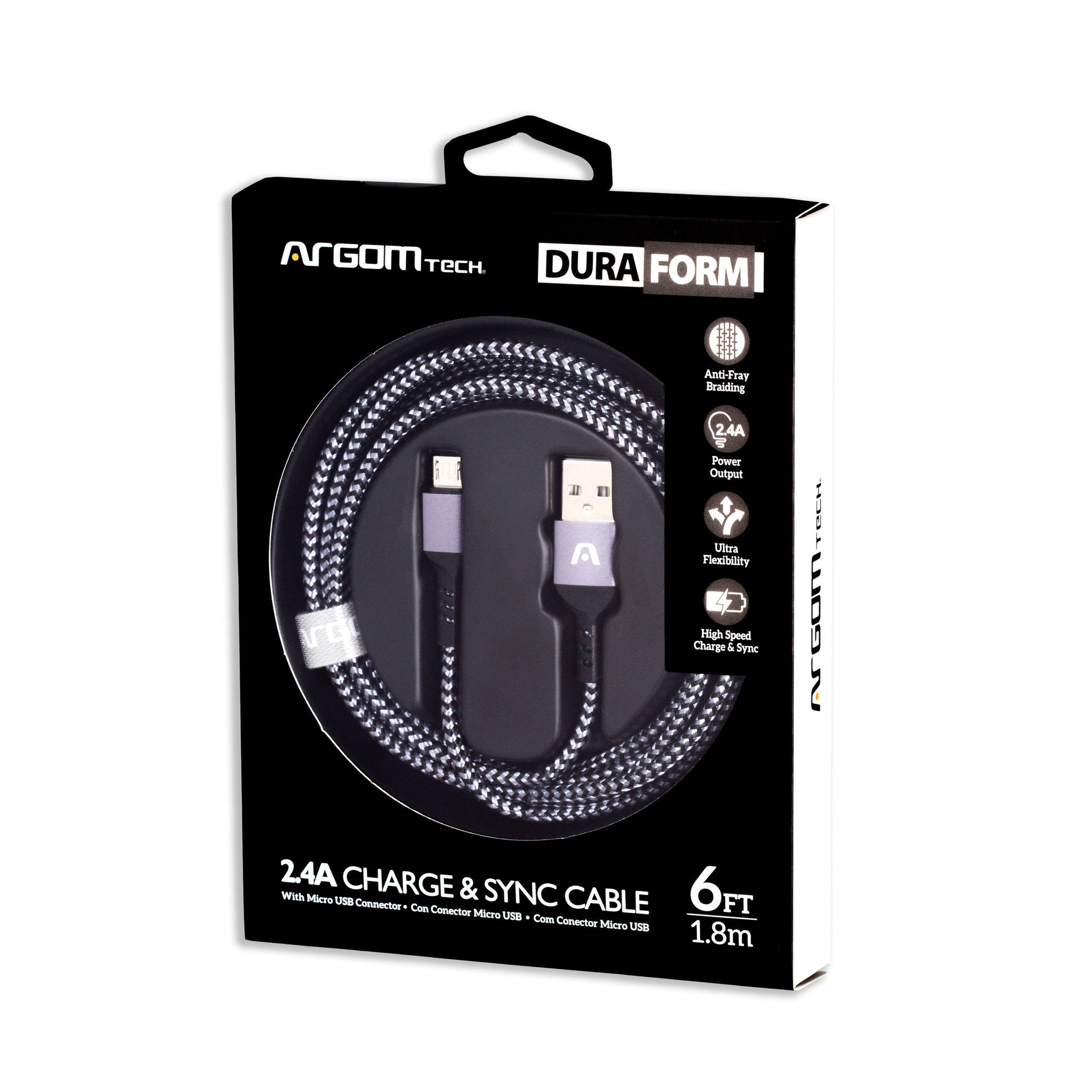 Argom Dura Form Micro USB Nylon Braided Cable