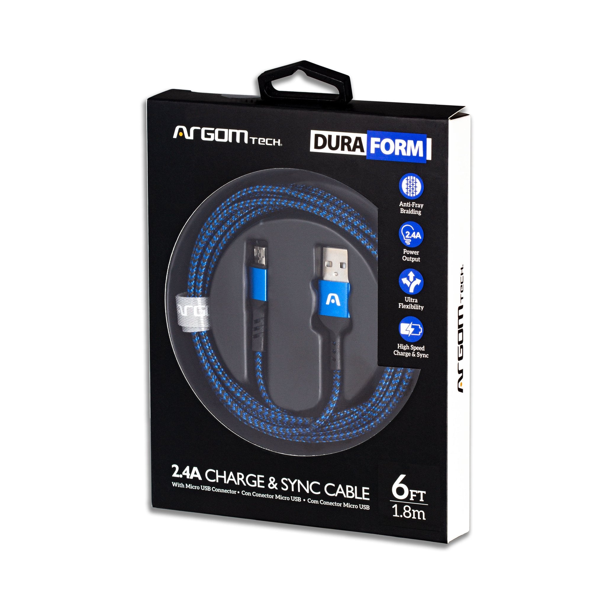 Argom Dura Form Micro USB Nylon Braided Cable