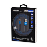 Argom 6ft Dura Form Lightning USB Nylon Braided Cable
