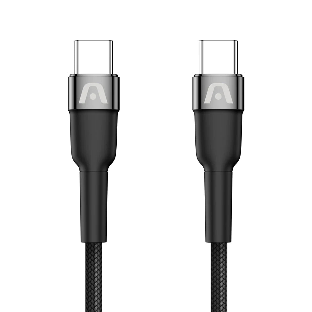 ArgomTech 6ft Type-C to Type-C 65W Nylon DuraSpeed Charging Cable (ARG-CB-0047BK)