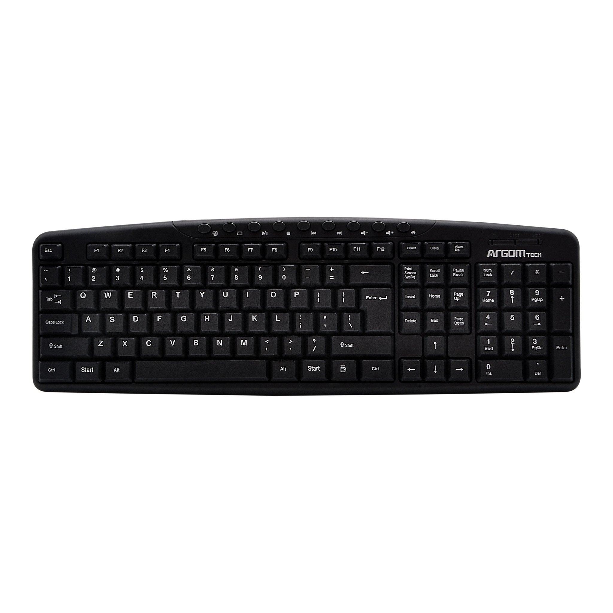 Argom English USB Multimedia Keyboard