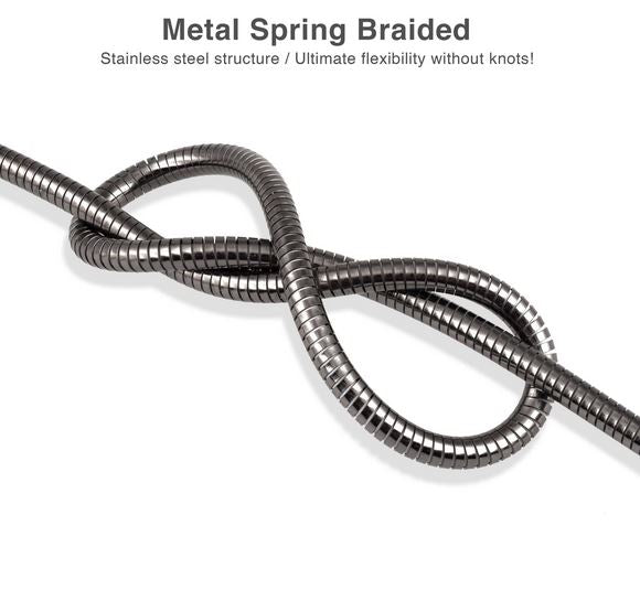 Argom 3ft Metal Spring Braided Micro-USB Cable