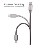 Argom 3ft Metal Spring Braided Micro-USB Cable