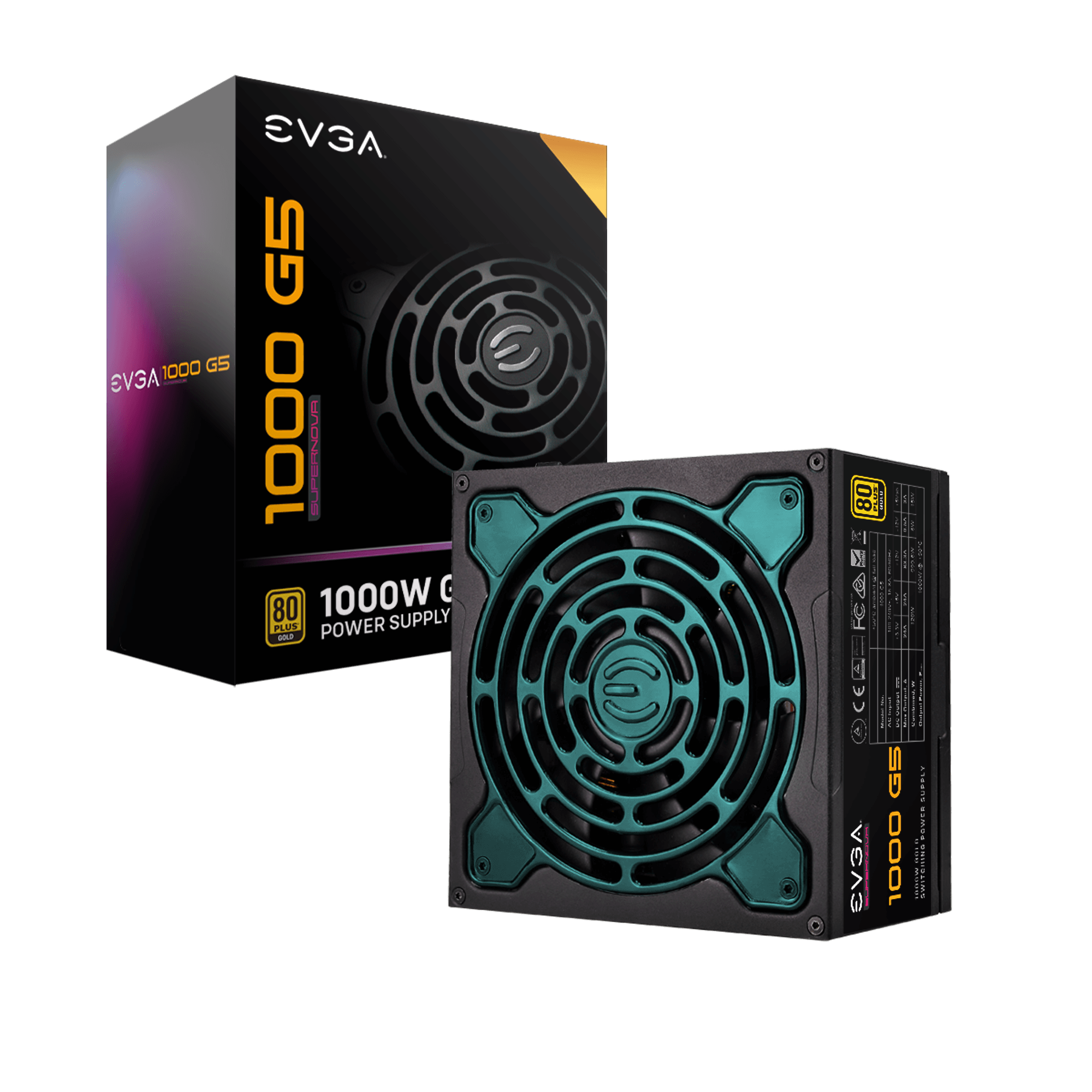 EVGA SuperNOVA 1000 G5, 80 Plus Gold 1000W Power Supply