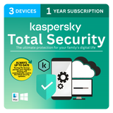Kaspersky 1 Year Total Security Antivirus Software (3-Devices)