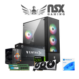 NSX Gaming PC (AMD Ryzen 5 5600X 3.8 GHz, NVIDIA RTX 5060, 1TB NVME SSD, 16GB DDR4 RAM, Wi-Fi, Bluetooth, Windows 11 64-bit