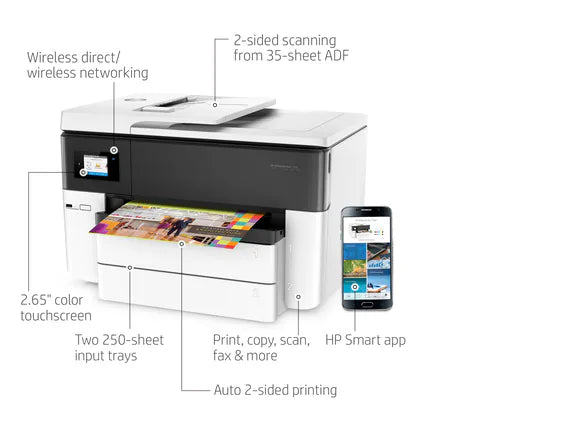 HP OfficeJet Pro 7740 Wide Format All-in-One Monochrome Printer