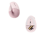 Logitech 'Lift' Left Hand Vertical Ergonomic Wireless Mouse - Rose