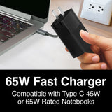 Argom Volta P7 65W PD Type-C + USB with Foldable Plug Wall Charger