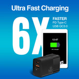 Argom Volta P7 65W PD Type-C + USB with Foldable Plug Wall Charger