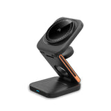 Argom Wireless Fast Charger 3 in 1 Foldable Stand MAGNETIC S4