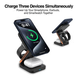 Argom Wireless Fast Charger 3 in 1 Foldable Stand MAGNETIC S4