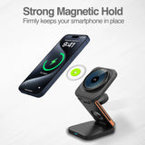 Argom Wireless Fast Charger 3 in 1 Foldable Stand MAGNETIC S4