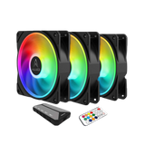 Allied Mach-9 RGB Triple Fan Pack: 120mm High Performance Case Fans