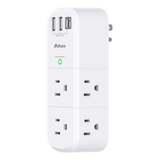Mifaso 3-Sided Surge Protector with USB & Rotating Plug