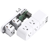 Mifaso 3-Sided Surge Protector with USB & Rotating Plug