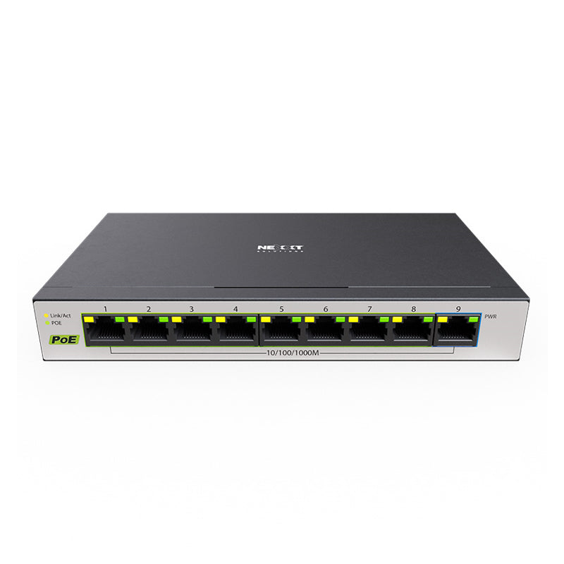 Nexxt VertexV900P 9-Port Professional PoE+ Gigabit Desktop Switch (NSW-V900P)