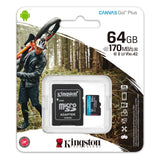 Kingston 64GB Canvas Go! Plus microSD Memory Card