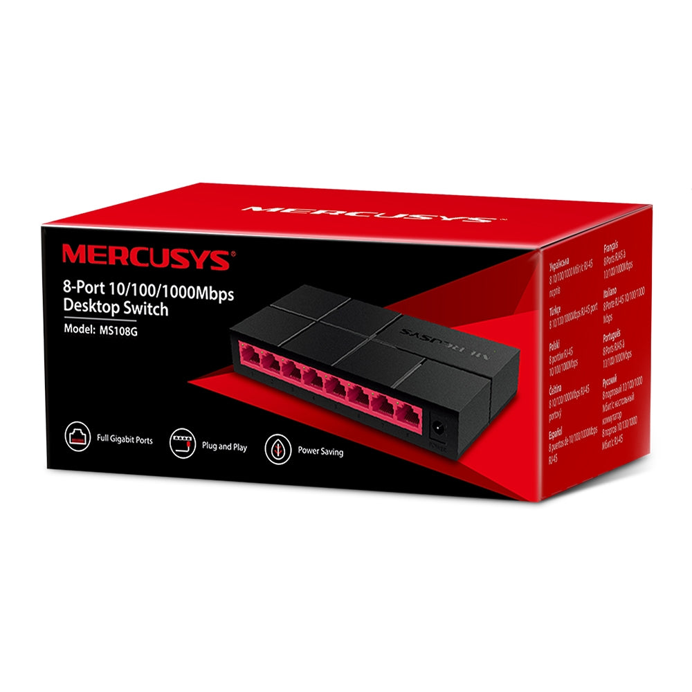 Mercusys MS108G 8 Port Gigabit Desktop Switch