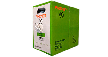 Fixxnet 1000ft Cat6 UTP MTS WHITE COPPER Cable Box